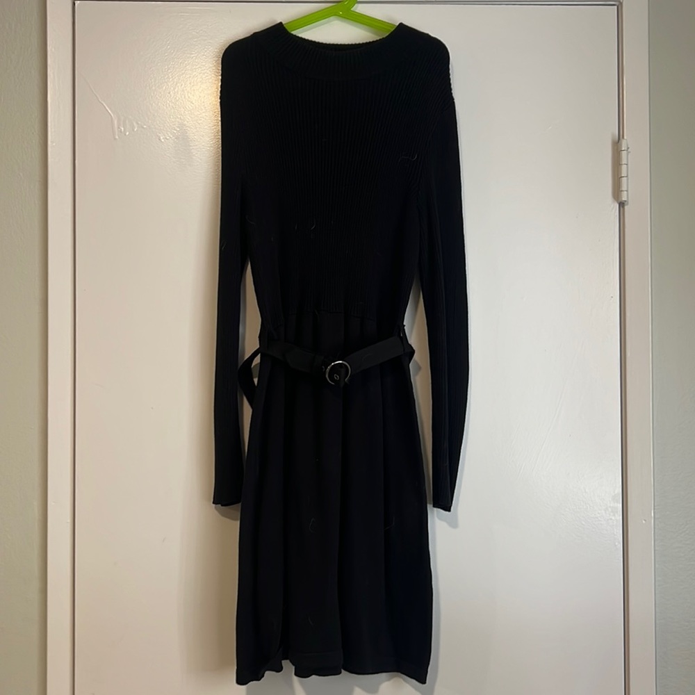 Free People retro sweater dress with belt